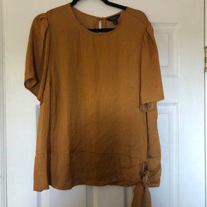 Simply Vera Wang Mustard Blouse with Tie